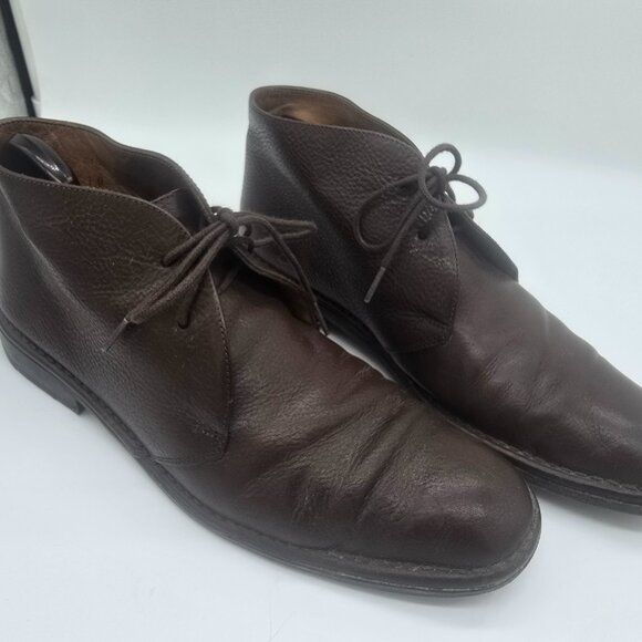 John Varvatos Boots Mens 10  Brown Leather Hand Made Italy